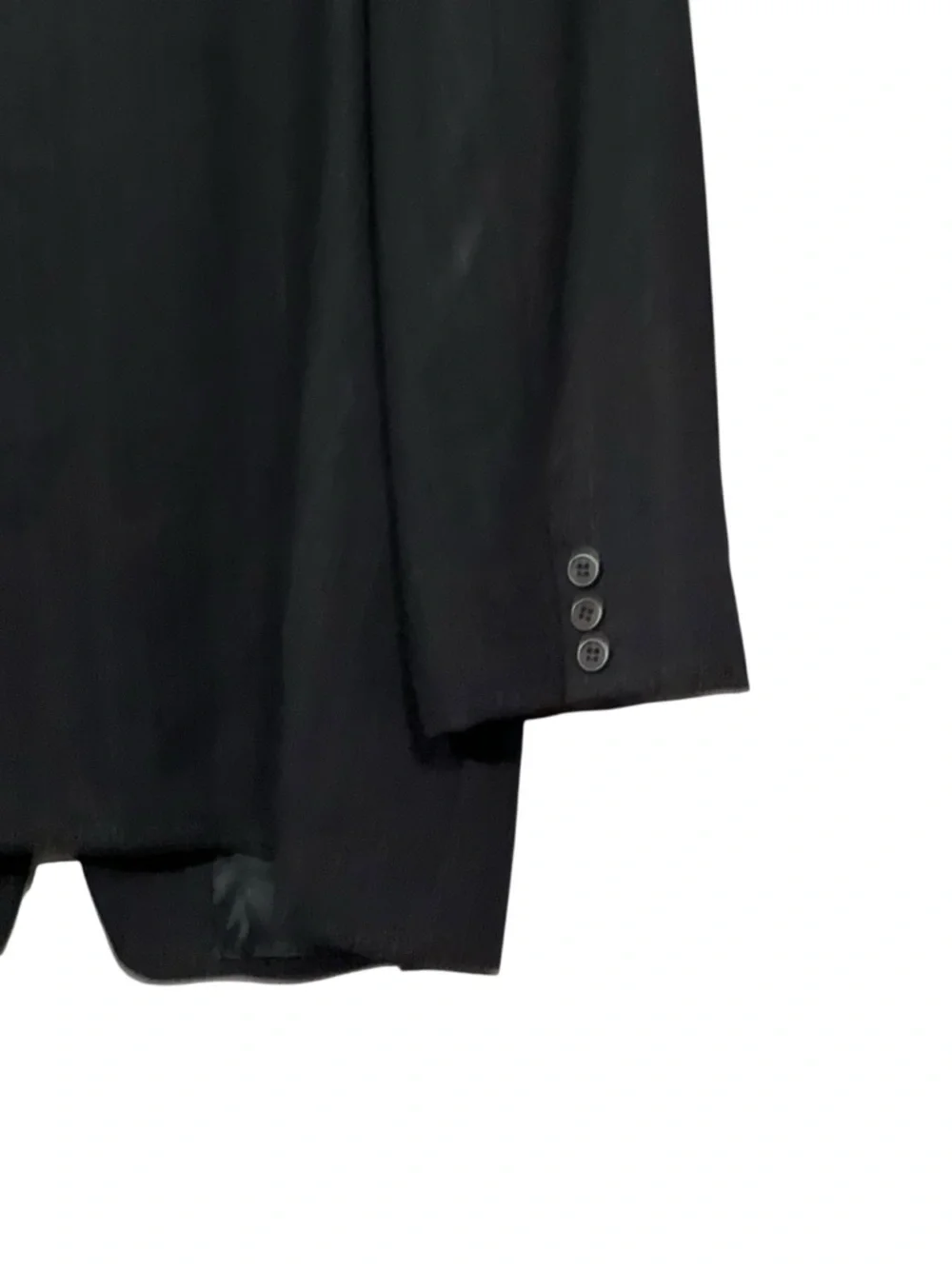 Vtg Giorgio Armani Le Collezioni gray Pinstripe Blazer suit jacket 46R 90s wool - Picture 3 of 7